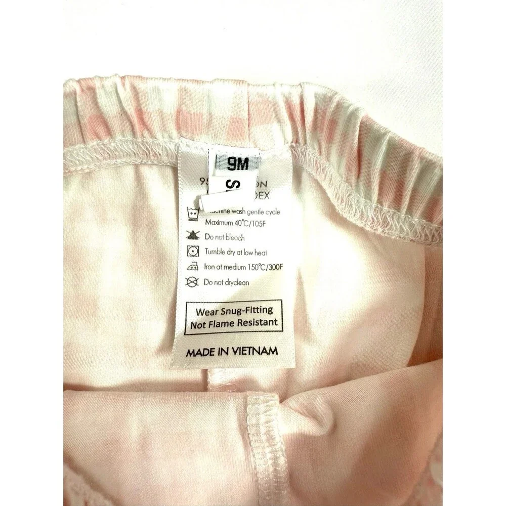 SMOCKINGBIRD Girls Bunny Pajama‎ Set 9M Cottagecore Sweet Cozy Soft